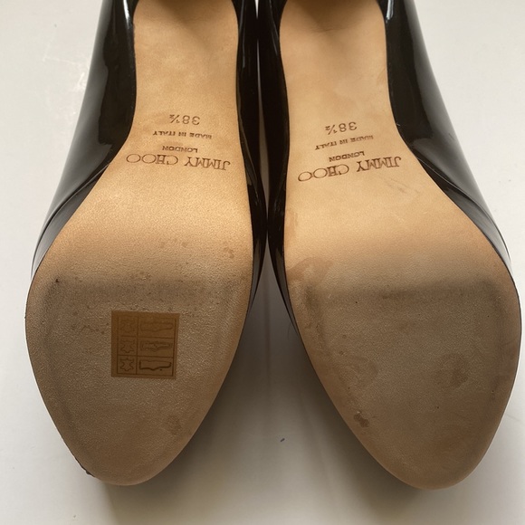 Jimmy Choo Black Patent Platform Pumps - Picture 5 of 16